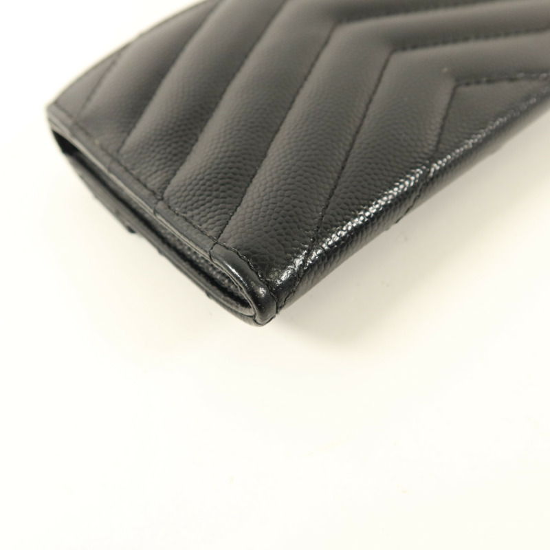 SAINT LAURENT 牛皮皮革Matelasse Small Envelope銀扣錢包-13