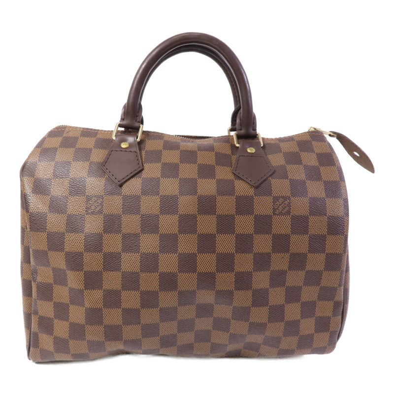 LOUIS VUITTON Damier Speedy 30金扣手挽袋-1