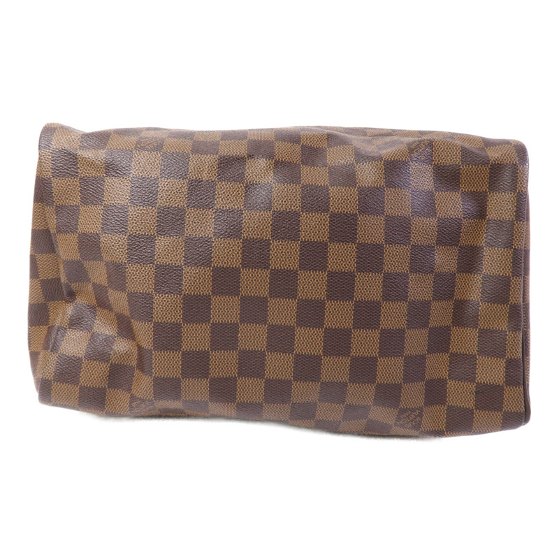 LOUIS VUITTON Damier Speedy 30金扣手挽袋-3