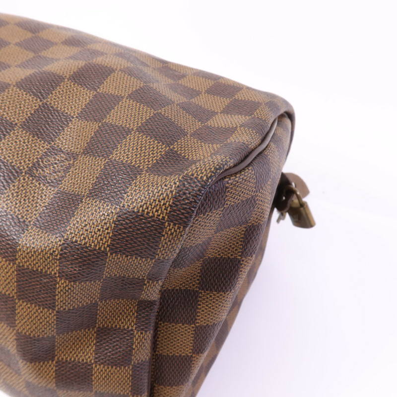 LOUIS VUITTON Damier Speedy 30金扣手挽袋-11