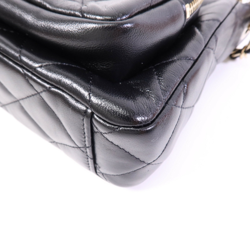 CHANEL 牛皮皮革Clutch With Chain金扣鏈帶肩背袋-10