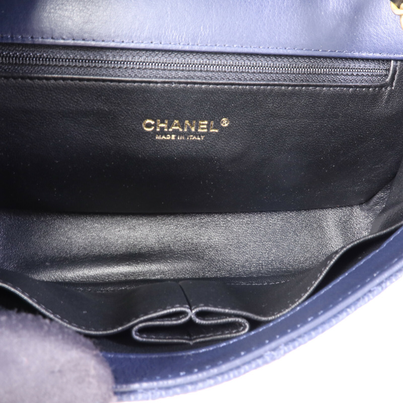 CHANEL 牛皮皮革CC Filigree金扣鏈帶肩背袋-4