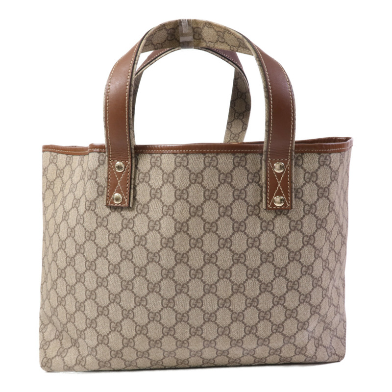 GUCCI 塗層帆布Tote Bag金扣手挽袋-1