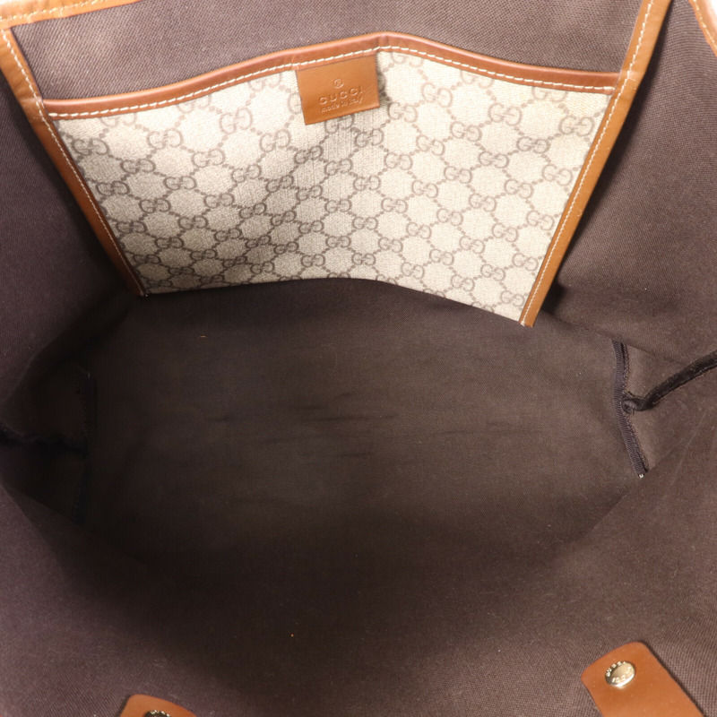 GUCCI 塗層帆布Tote Bag金扣手挽袋-4