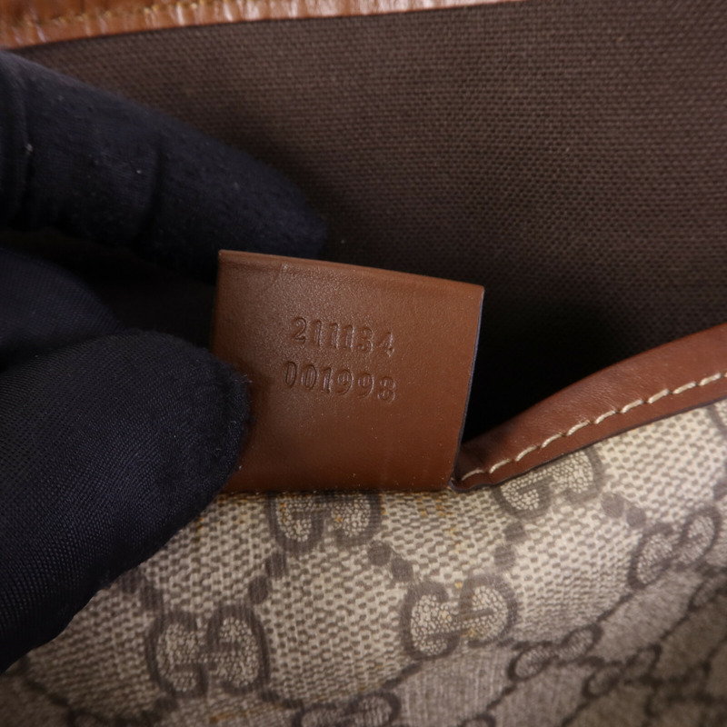 GUCCI 塗層帆布Tote Bag金扣手挽袋-7