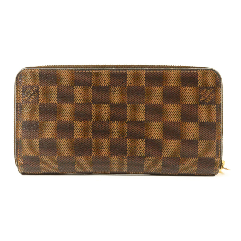 LOUIS VUITTON Damier Zipper Long Wallet金扣長錢包-1