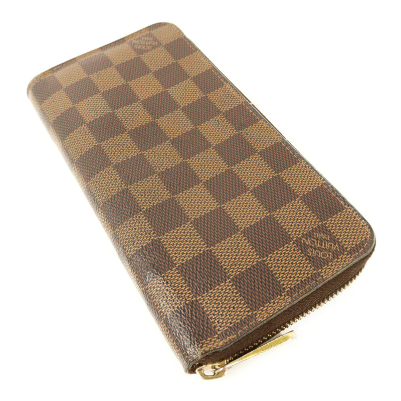 LOUIS VUITTON Damier Zipper Long Wallet金扣長錢包-3