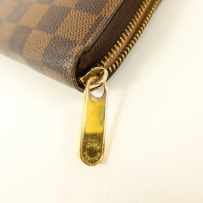 LOUIS VUITTON Damier Zipper Long Wallet金扣長錢包-8