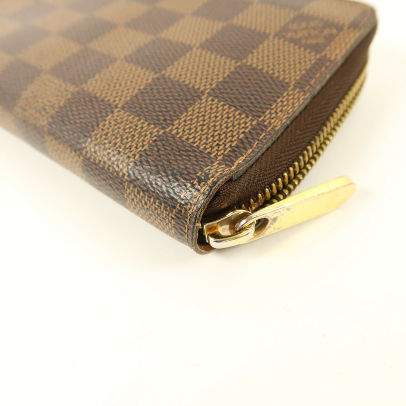 LOUIS VUITTON Damier Zipper Long Wallet金扣長錢包-9