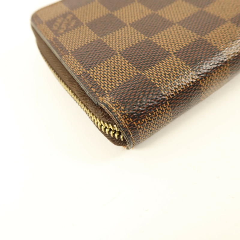 LOUIS VUITTON Damier Zipper Long Wallet金扣長錢包-10