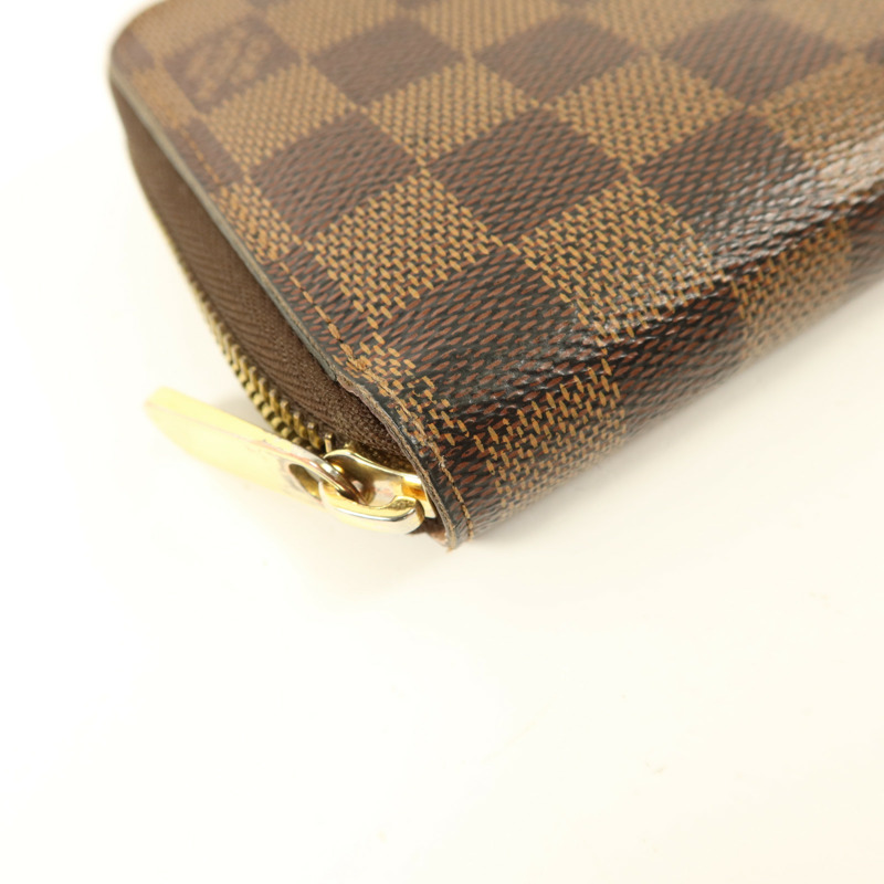 LOUIS VUITTON Damier Zipper Long Wallet金扣長錢包-12