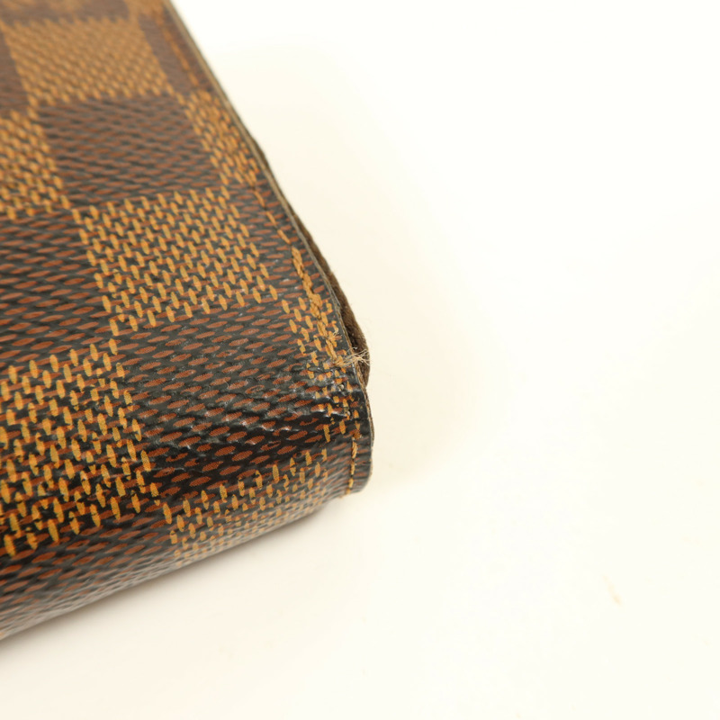 LOUIS VUITTON Damier Zipper Long Wallet金扣長錢包-13