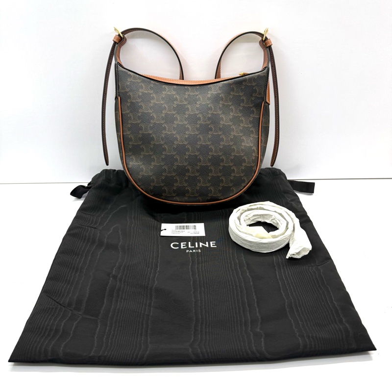 CELINE 賽琳 老花帆布斜背包 TRIOMPHE 117252-2