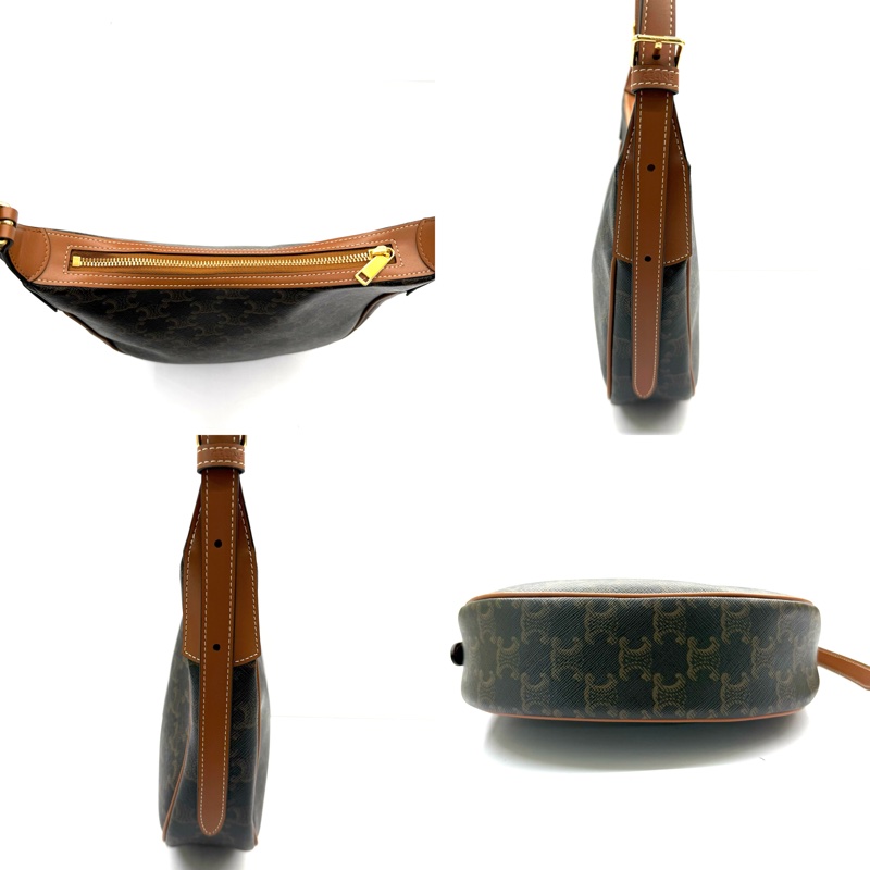 CELINE 賽琳 老花帆布斜背包 TRIOMPHE 117252-3