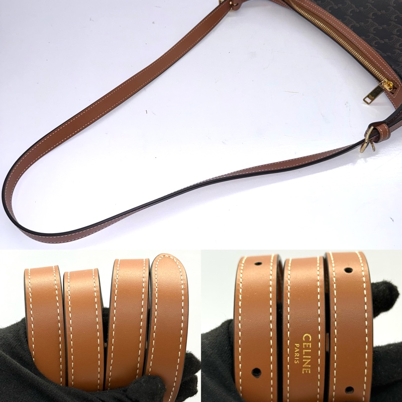 CELINE 賽琳 老花帆布斜背包 TRIOMPHE 117252-5