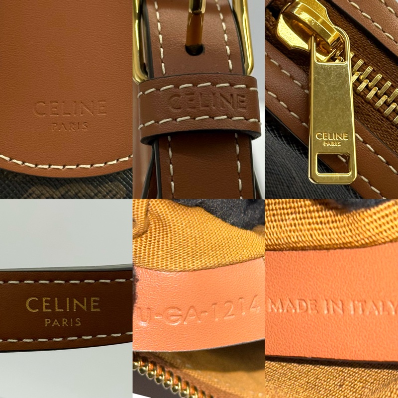 CELINE 賽琳 老花帆布斜背包 TRIOMPHE 117252-7