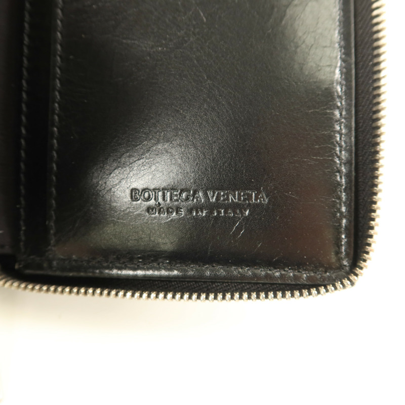 BOTTEGA VENETA 牛皮皮革Zip Around銀扣錢包-6
