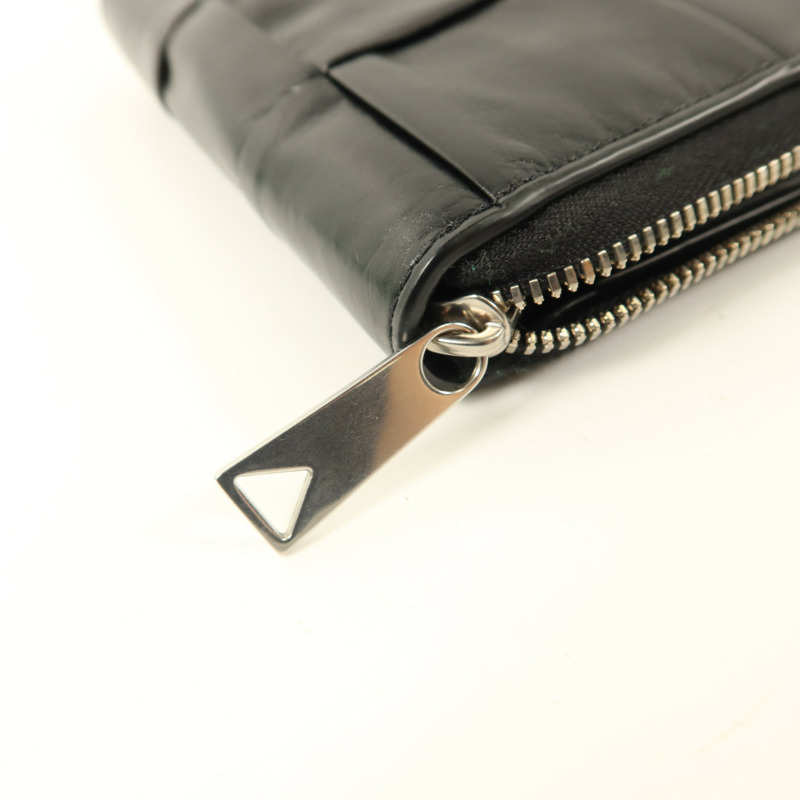 BOTTEGA VENETA 牛皮皮革Zip Around銀扣錢包-10