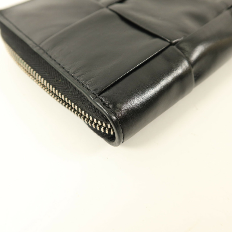 BOTTEGA VENETA 牛皮皮革Zip Around銀扣錢包-12
