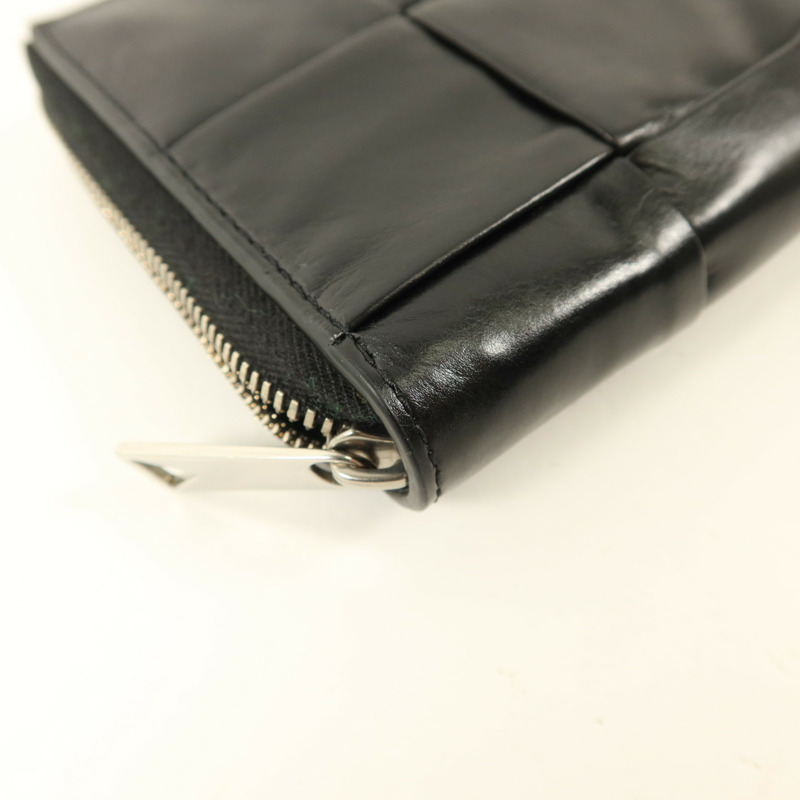 BOTTEGA VENETA 牛皮皮革Zip Around銀扣錢包-14
