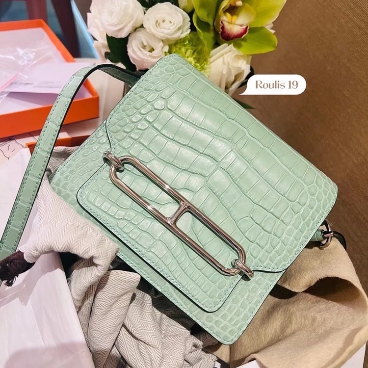 Hermes爱马仕 Roulis19 mini 6U薄荷绿-3