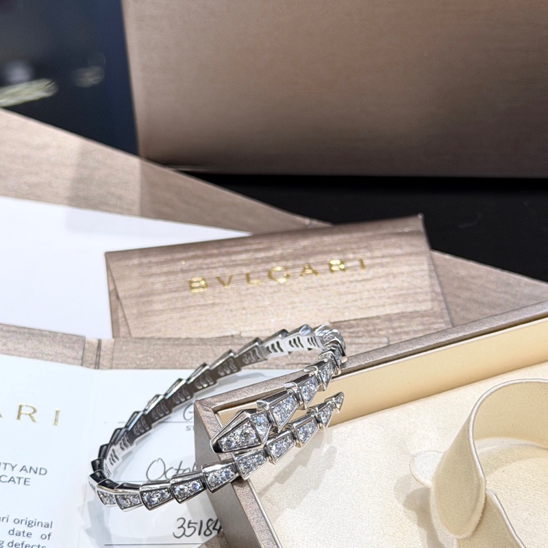 Bvlgari宝格丽满钻蛇镯-2