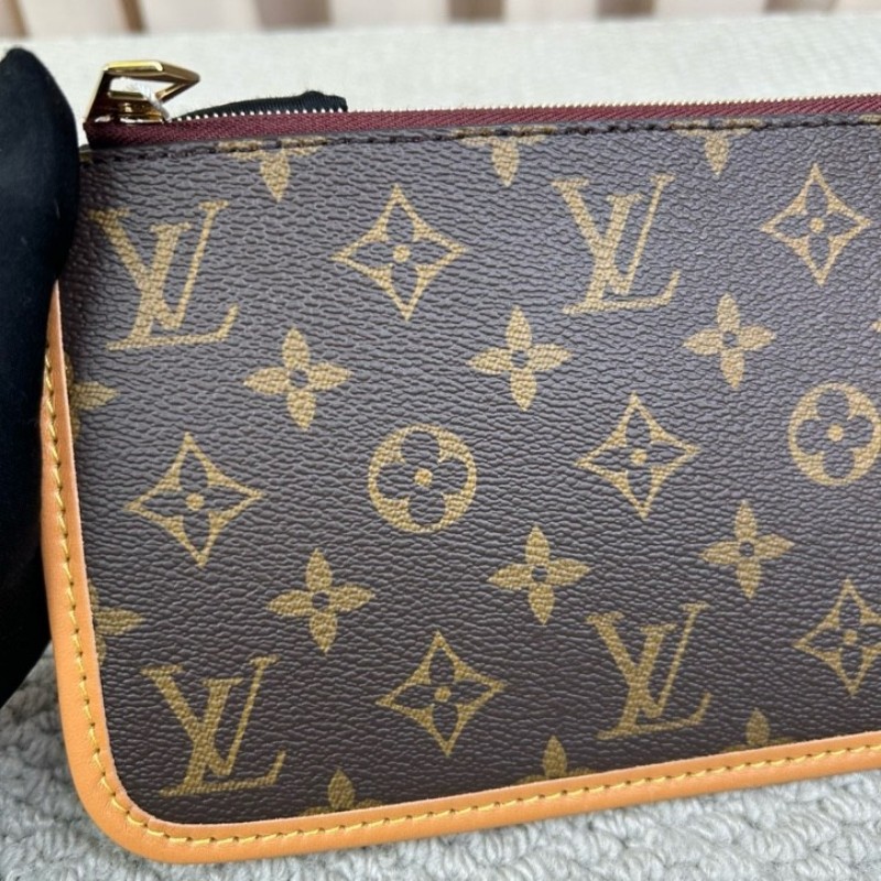LV路易威登Neverfull子袋 經典老花 拉鍊順滑 容量合適 日常裝手機錢包很實用-2