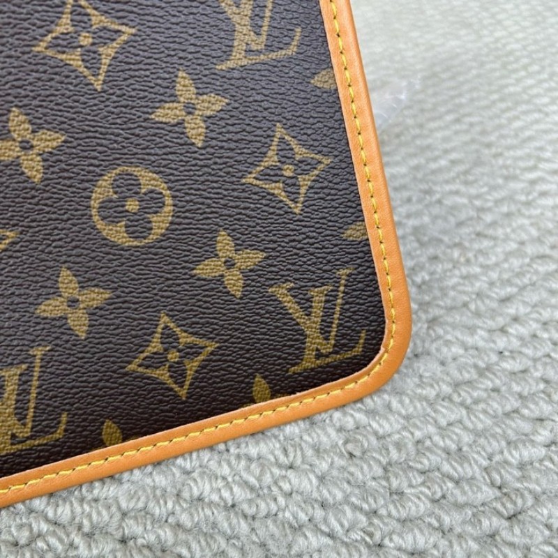 LV路易威登Neverfull子袋 經典老花 拉鍊順滑 容量合適 日常裝手機錢包很實用-3