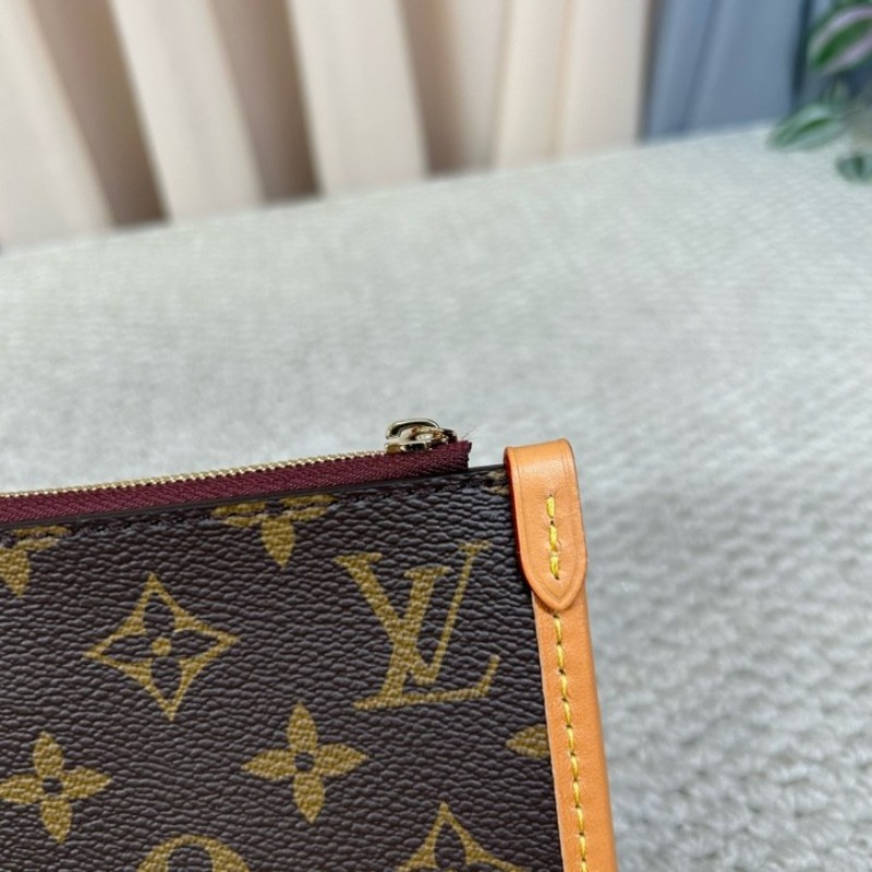 LV路易威登Neverfull子袋 經典老花 拉鍊順滑 容量合適 日常裝手機錢包很實用-15