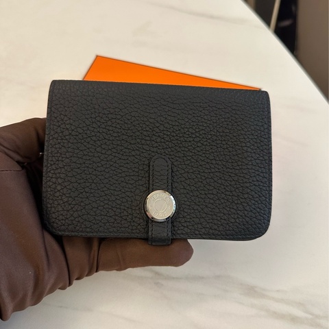 Hermes Dogon compact 黑色短夾
