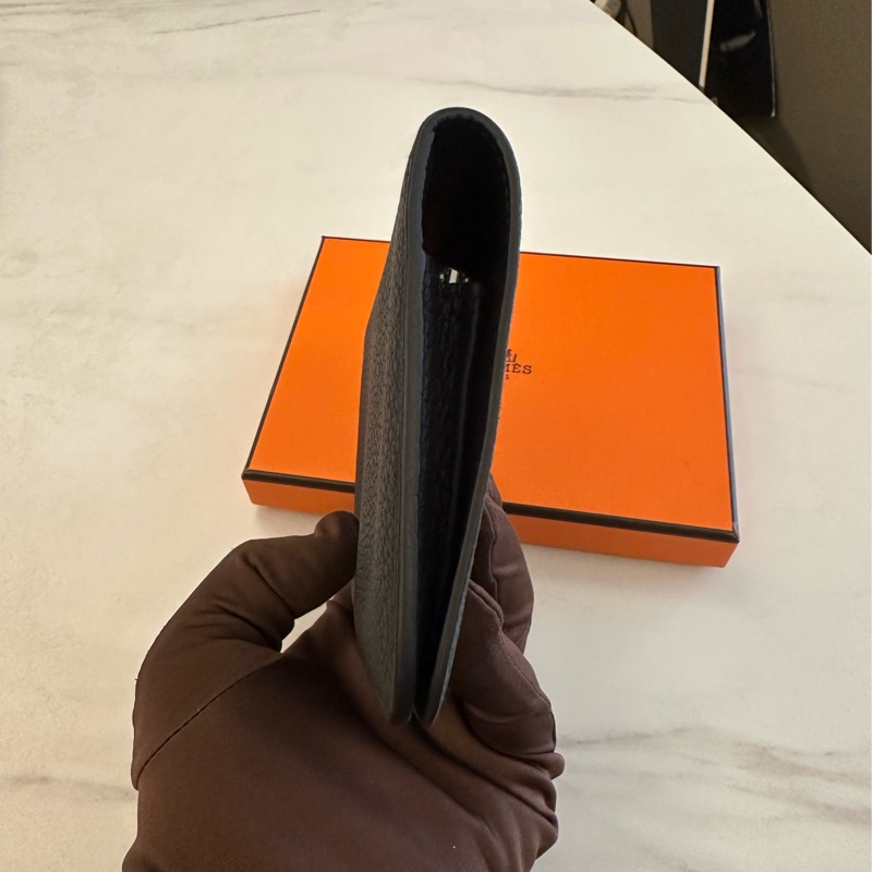 Hermes Dogon compact 黑色短夾-2