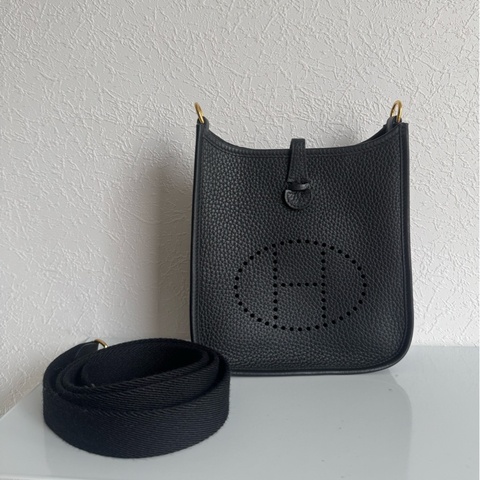 Hermes黑色金釦mini evelyne 經典❤️‍🔥❤️‍🔥