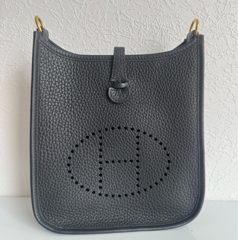 Hermes黑色金釦mini evelyne 經典❤️‍🔥❤️‍🔥-1