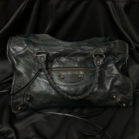 BALENCIAGA MEDIUM LE CITY 黑色中號小釦City機車包