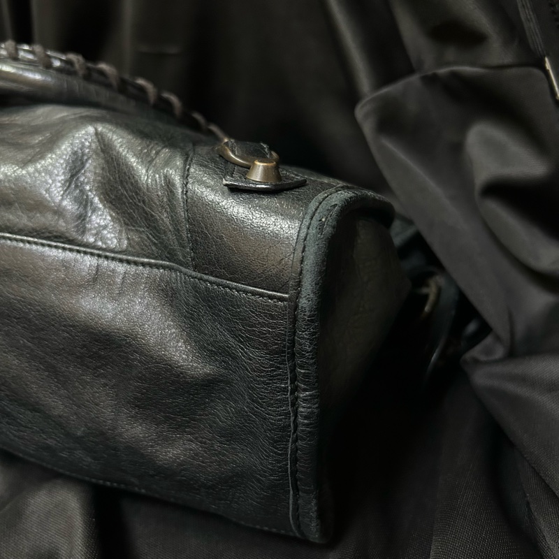 BALENCIAGA MEDIUM LE CITY 黑色中號小釦City機車包-7