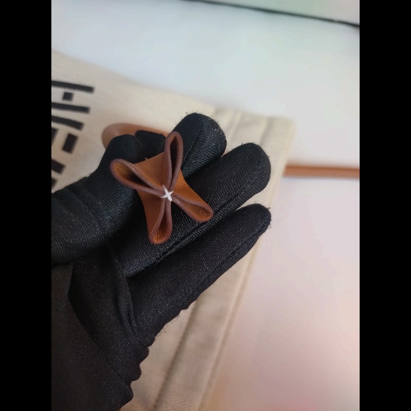 Hermes 金棕皮米白底黑字布斜背包 Aline Groom-18