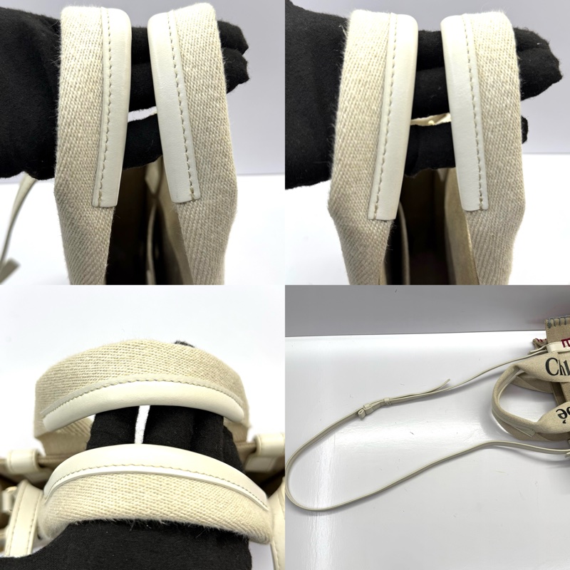 CHLOE 帆布刺繡WOODY SMALL手提斜背2way包-4