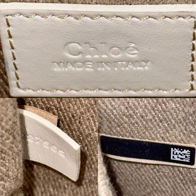 CHLOE 帆布刺繡WOODY SMALL手提斜背2way包-6