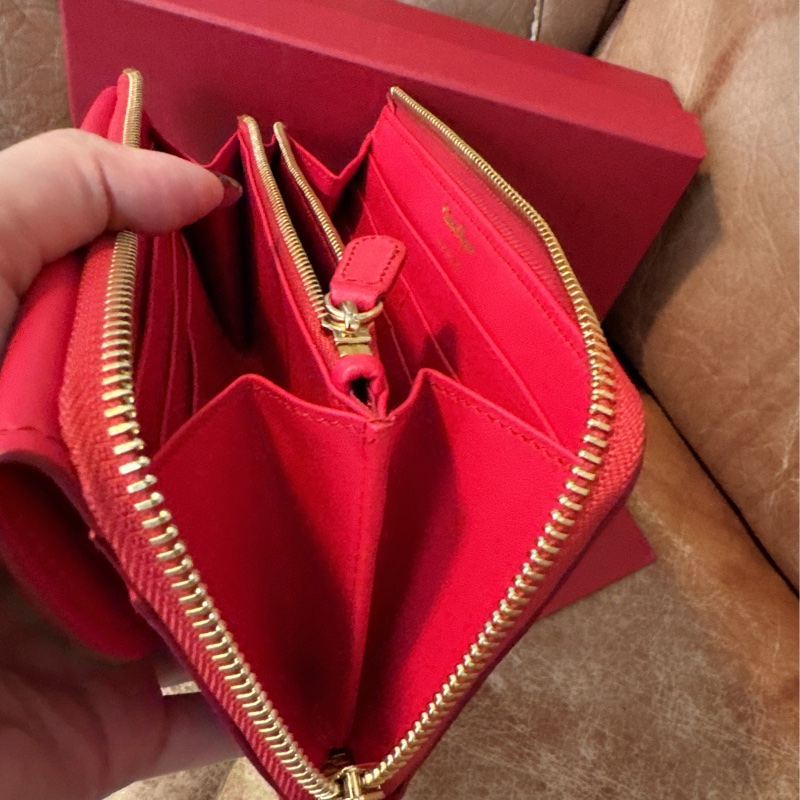 未使用 經典Salvatore Ferragamo（桃紅長夾）-28