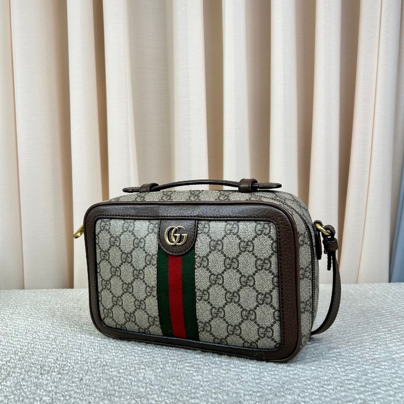 Gucci古馳經典雙G ophidia老花相機包 經典老花圖案 紅綠織帶裝飾 金色五金 可單肩可斜挎可手提 多種背法隨意切換 凹造型拍照很出片 包型正 容量實用 日常通勤百搭-3