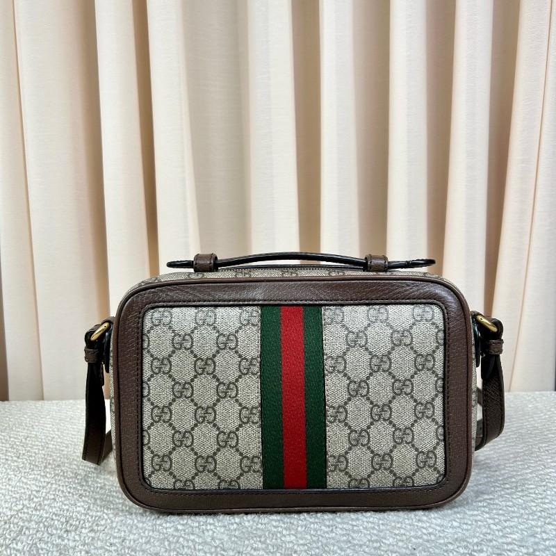 Gucci古馳經典雙G ophidia老花相機包 經典老花圖案 紅綠織帶裝飾 金色五金 可單肩可斜挎可手提 多種背法隨意切換 凹造型拍照很出片 包型正 容量實用 日常通勤百搭-6