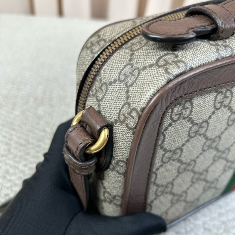 Gucci古馳經典雙G ophidia老花相機包 經典老花圖案 紅綠織帶裝飾 金色五金 可單肩可斜挎可手提 多種背法隨意切換 凹造型拍照很出片 包型正 容量實用 日常通勤百搭-21