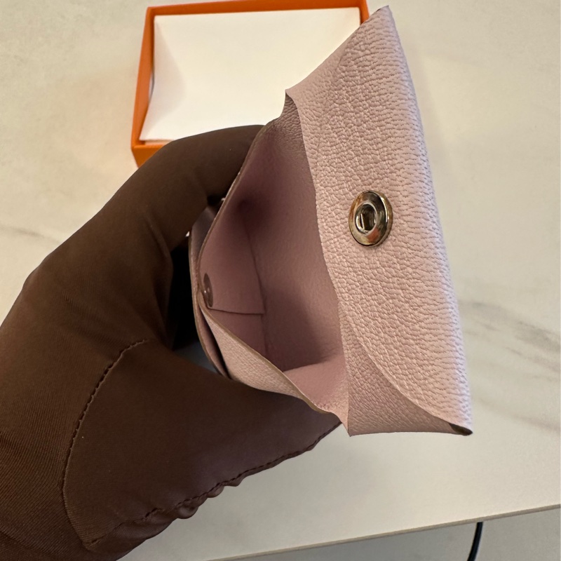 Hermes Bastia 粉色零錢包-5