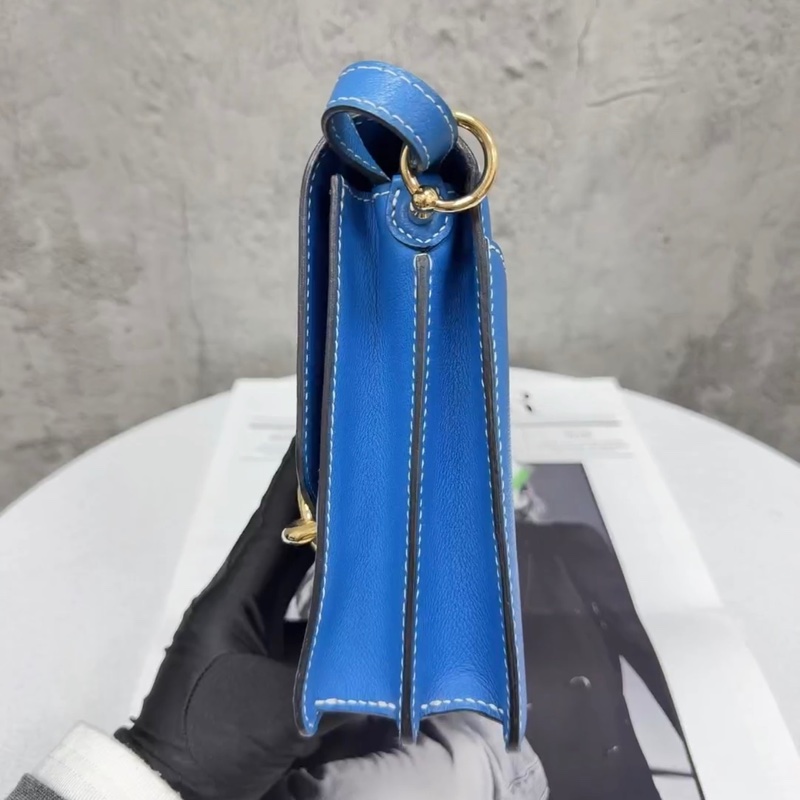 🌈Hermes💙Roulis 23💙藍色金扣🌈98新🌟Evercolor皮🌟豬鼻子🌟愛馬仕🌟-3