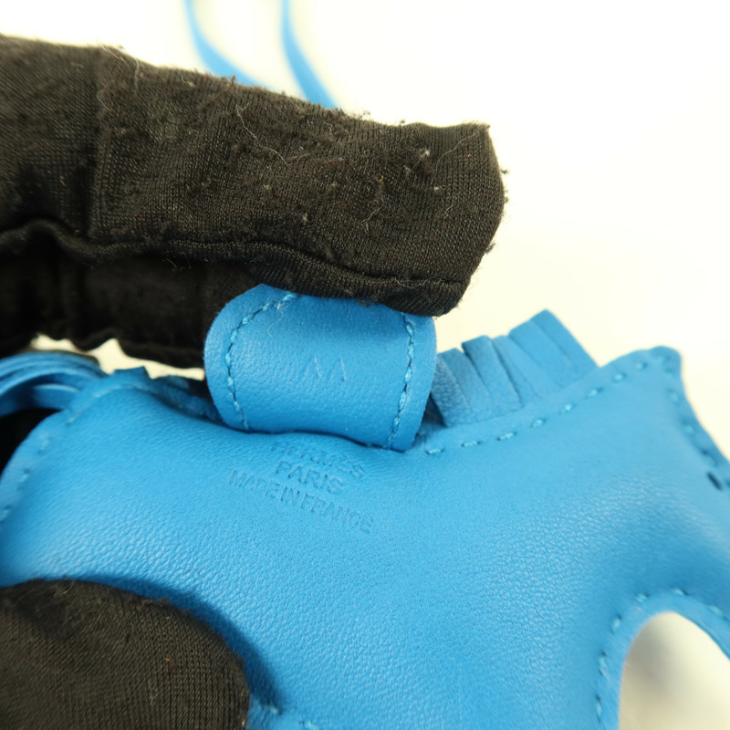 HERMES Milo皮革Rodeo PM掛飾Bleu France-5