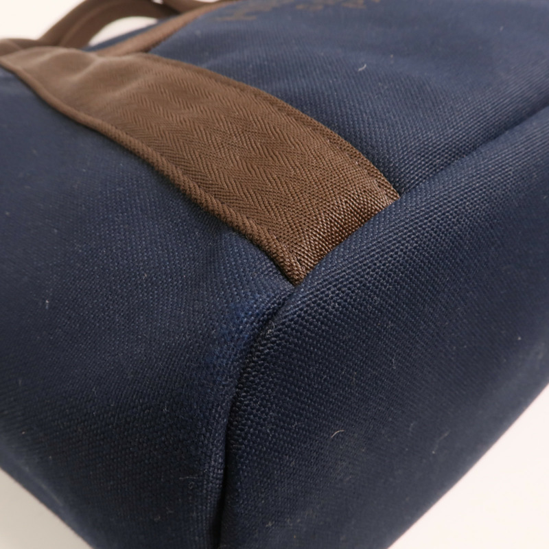 HERMES 【Hermes Fair】帆布Grooming Bag銀扣手挽肩背兩用袋-13