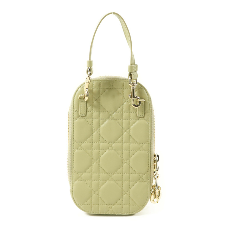 Dior 羊皮皮革Lady Dior Call'in Dior Phone Holder金扣手機手挽袋-1