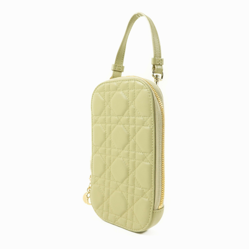 Dior 羊皮皮革Lady Dior Call'in Dior Phone Holder金扣手機手挽袋-2