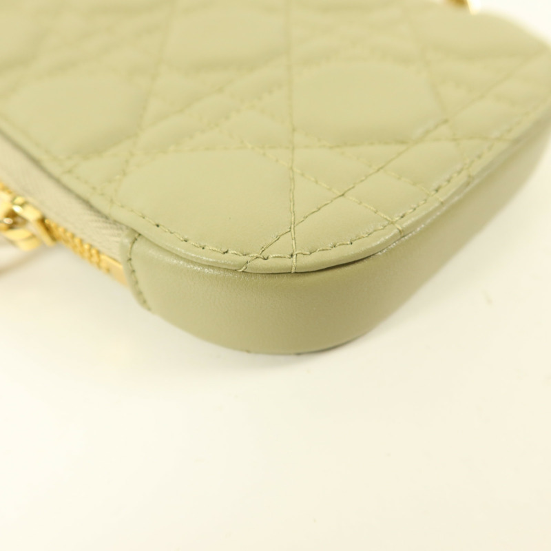 Dior 羊皮皮革Lady Dior Call'in Dior Phone Holder金扣手機手挽袋-13