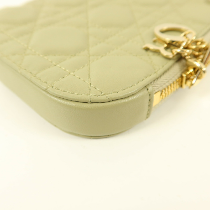 Dior 羊皮皮革Lady Dior Call'in Dior Phone Holder金扣手機手挽袋-14